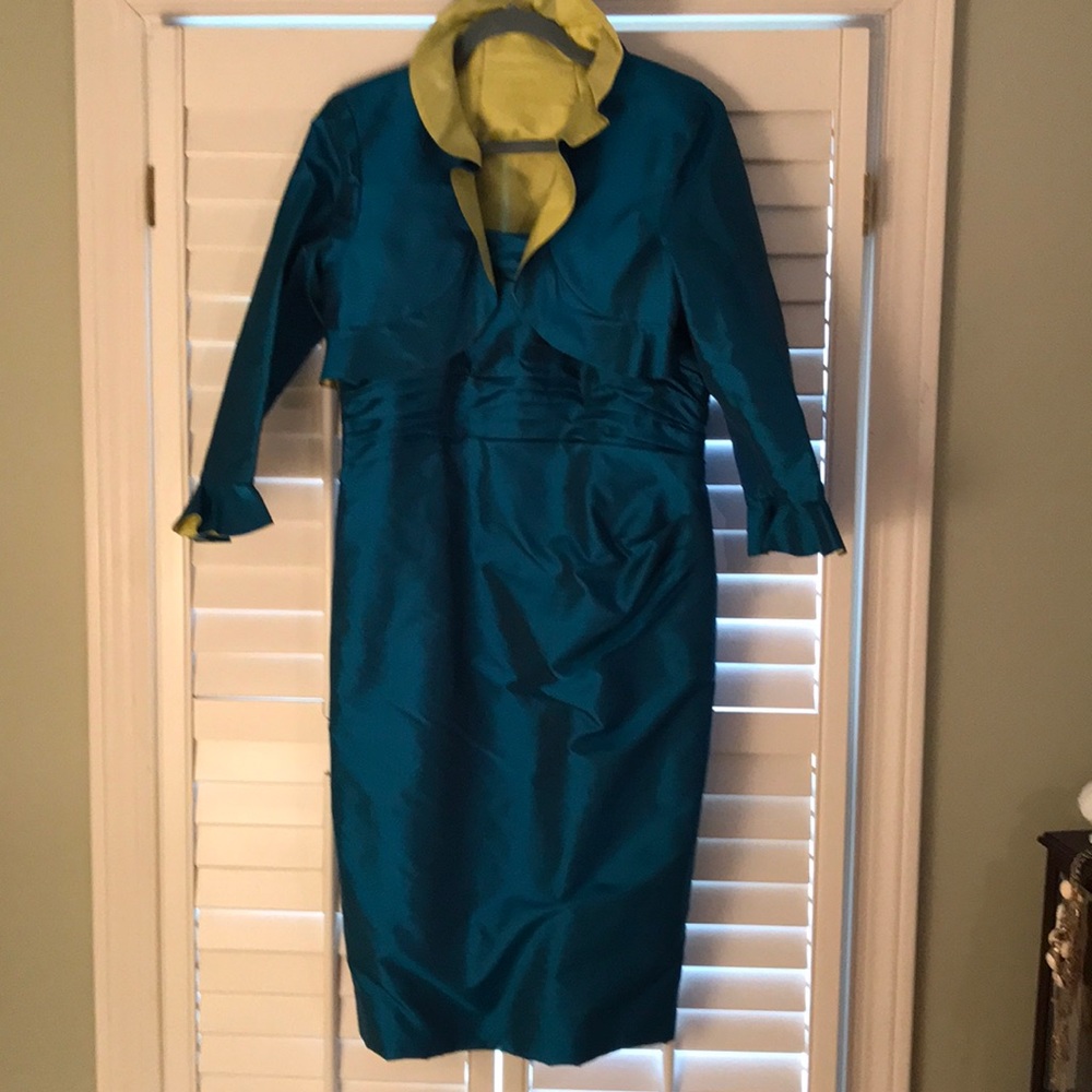 Marisa Baratelli dress and short jacket.